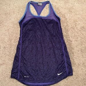 Nike Dri-Fit Animal Print Athletic Tank Top Women’s Purple XS